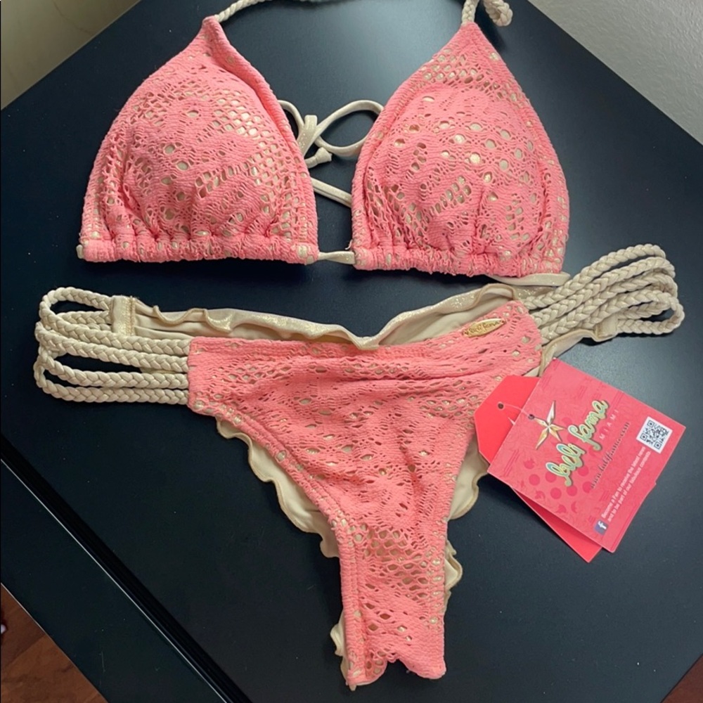 Luli Fama shimmery bikini